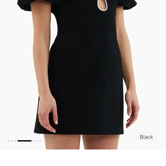 Rebeccca Vallance Estella Black Puff Sleeve Mini Dress - Picture 6 of 6